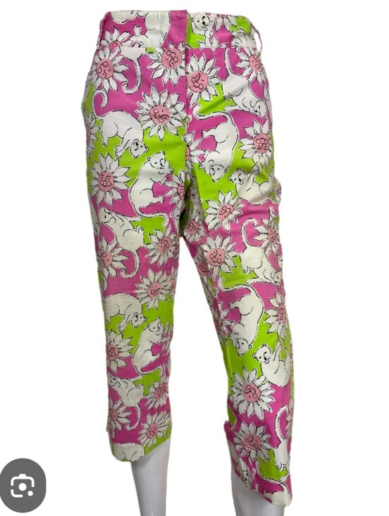Lilly Pulitzer Pants - Vintage Y2K Lilly Pulitzer Lion Print Capri pants Size 6